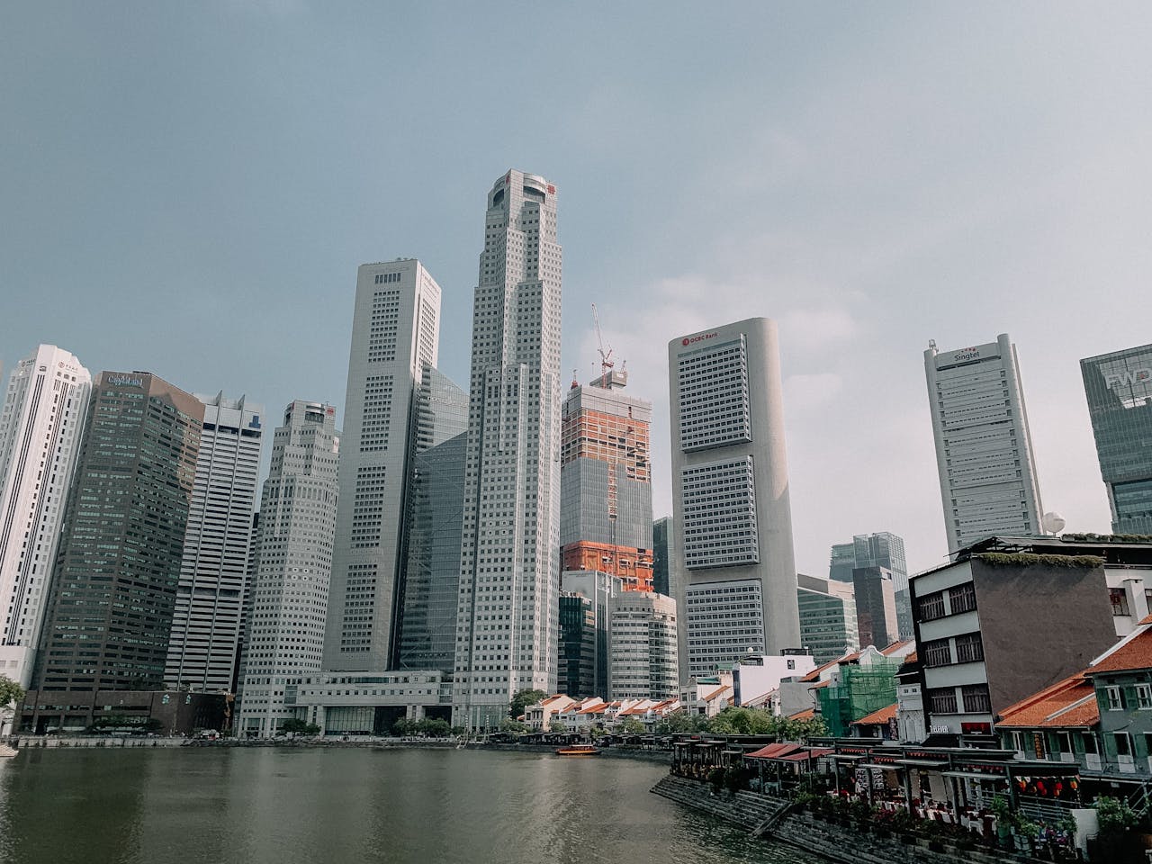 Modern buildings in downtown of megapolis